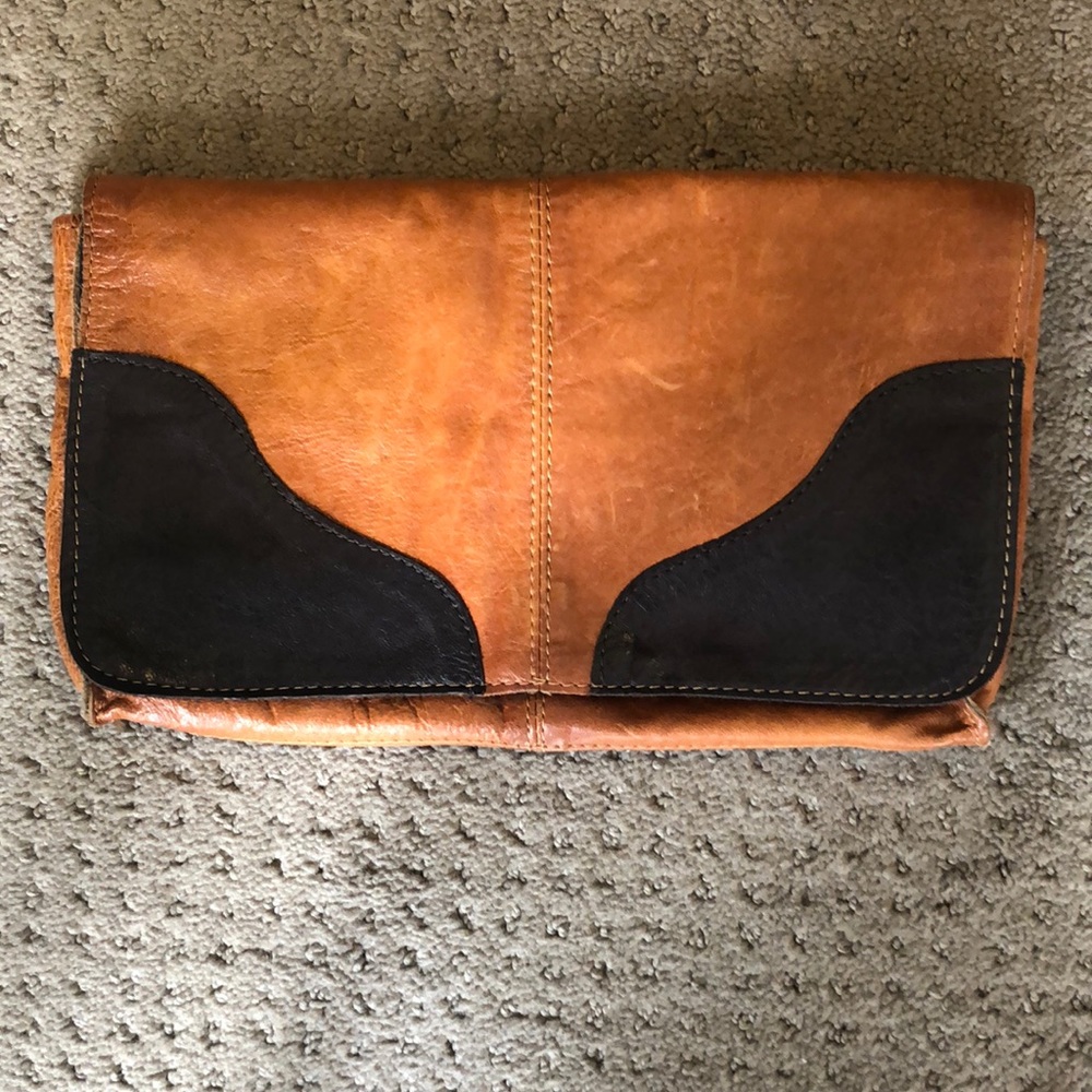 Top Shop Real Leather Clutch